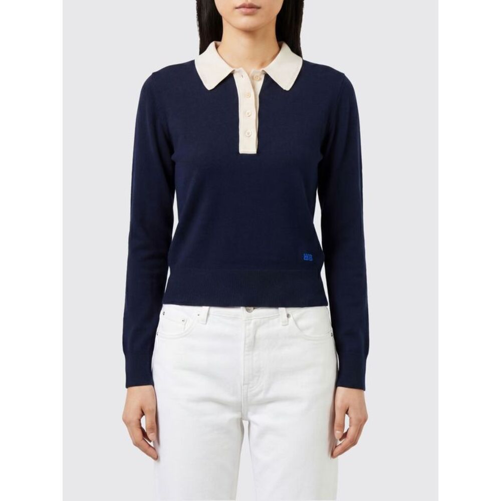 Wales Bonner Polo Shirt Woman Blue